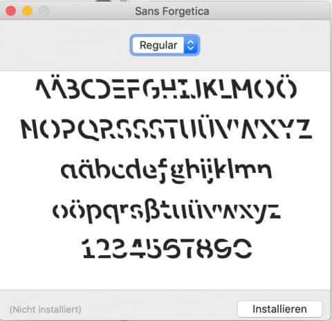Sans Forgetica kostenlos