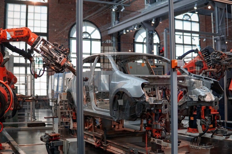 kanban in der fabrik