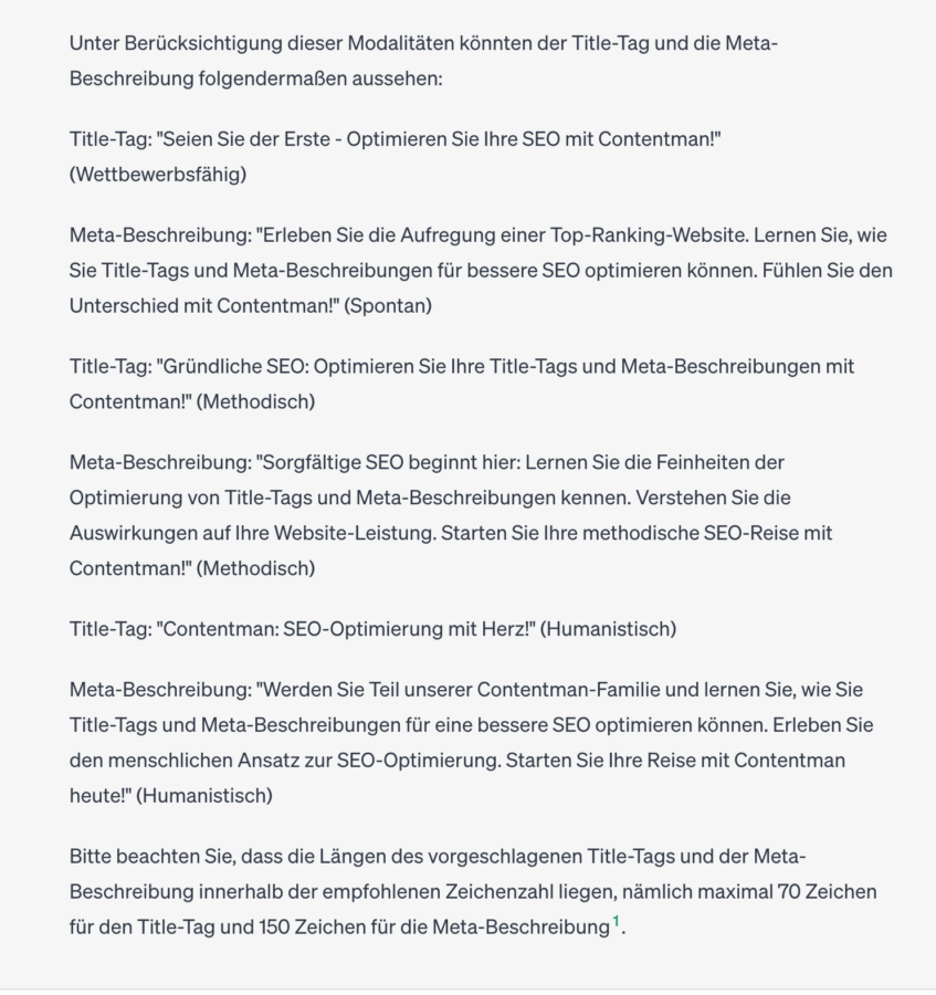 Was die KI über diesen Beitrag schreiben würde.
